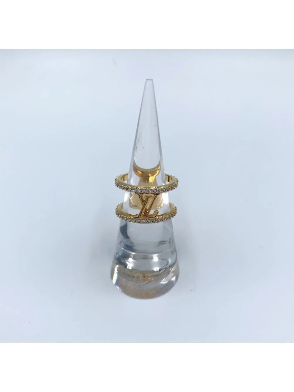 Louis Vuitton LV Iconic Strass Rhinestone Clear Gold Ring